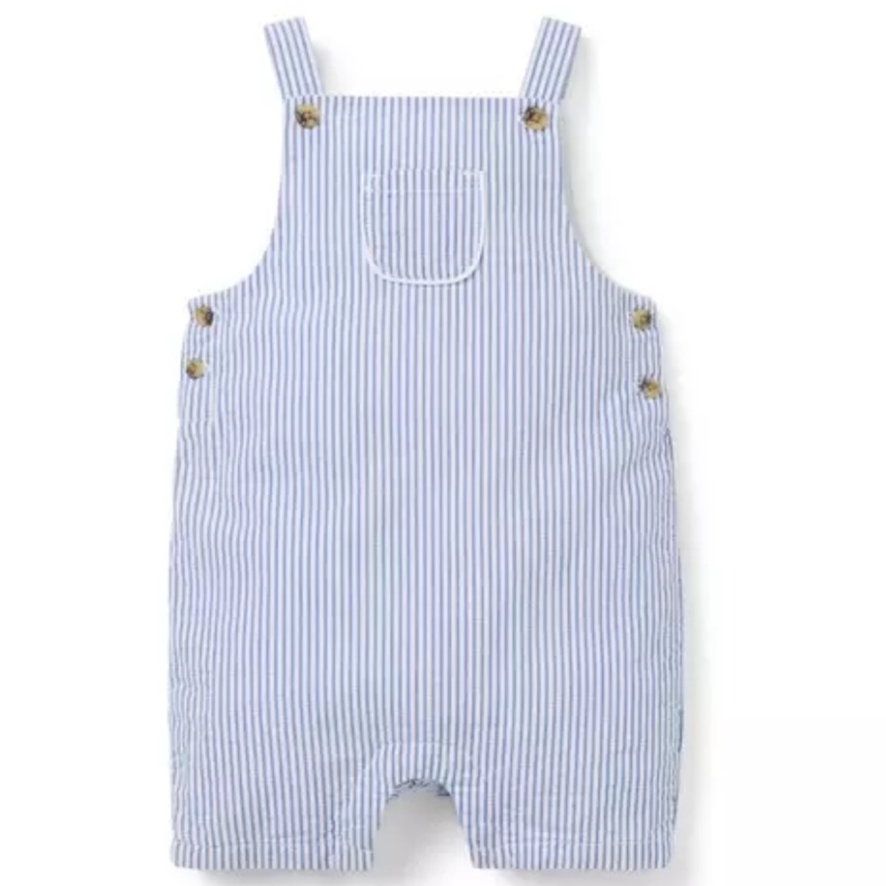 Janie and Jack Baby Striped Seersucker Overall Size 18-24 Months